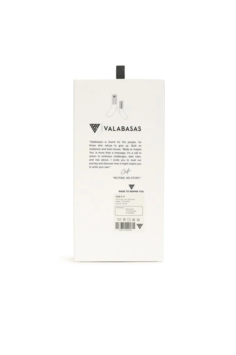 Valabasas Footprint Socks White - Image 6