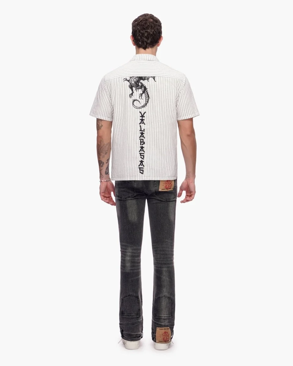 Valabasas Dragon Shirt - Embroidered Black/White - Image 11