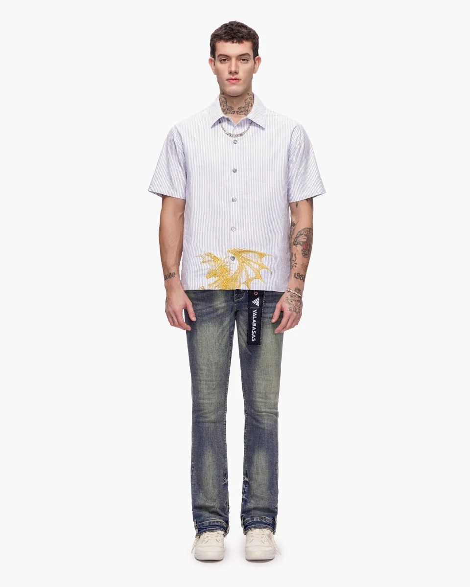 Valabasas Dragon Shirt - Embroidered Navy / White - Image 11