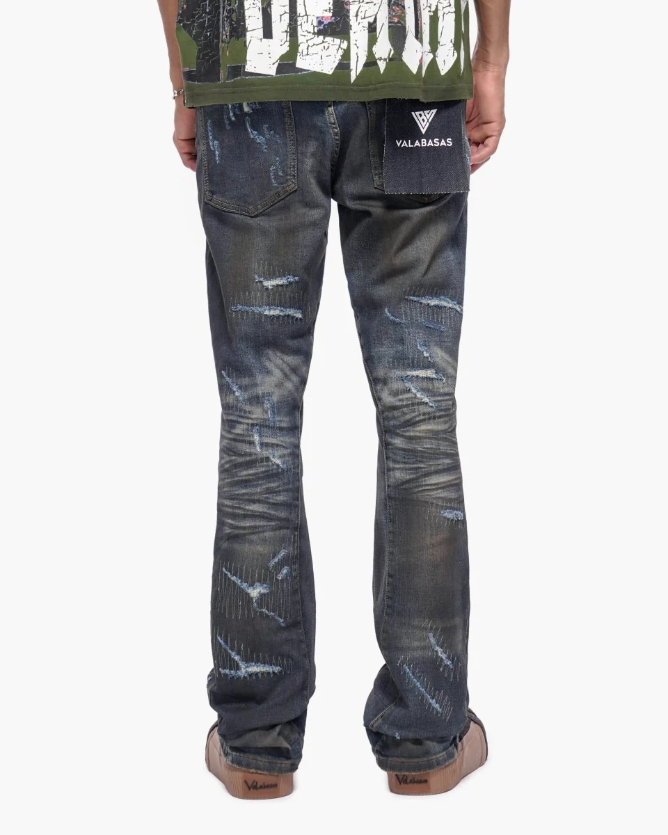 Valabasas Fugitive Jeans - Distressed Dirty Blue - Image 11