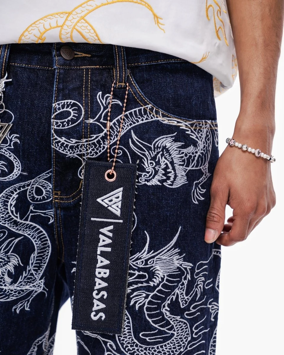 Valabasas Dragon Shorts - Graphic Dark Blue - Image 2