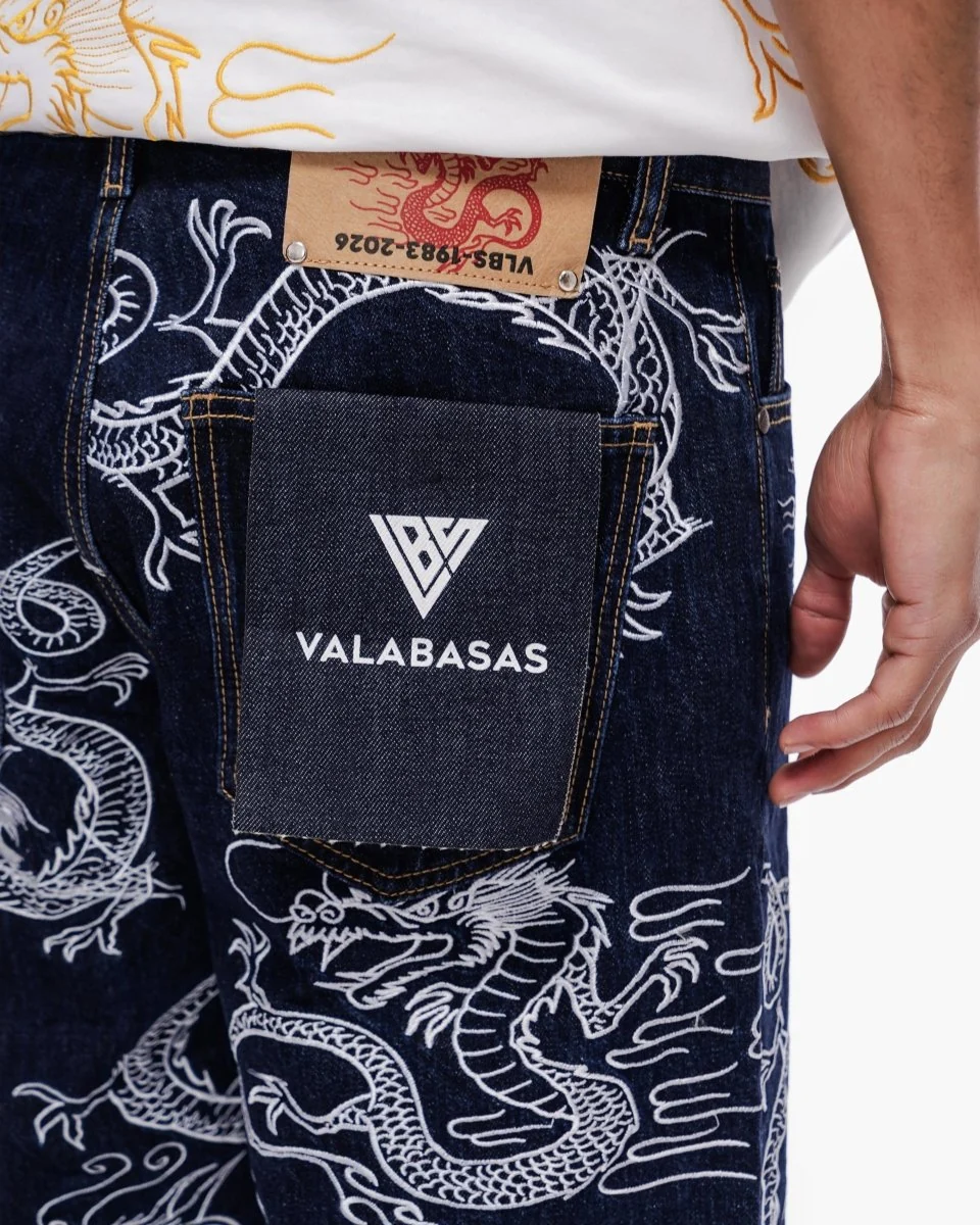 Valabasas Dragon Shorts - Graphic Dark Blue - Image 3