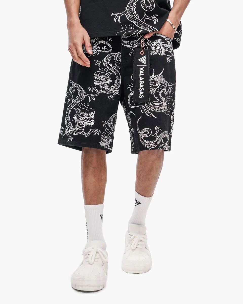 Valabasas Serpent Shorts - Structured Fit Jet Black - Image 5