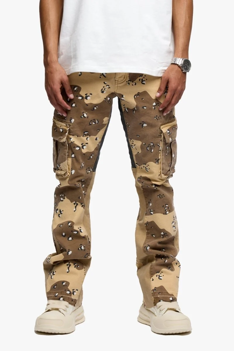 Valabasas Geno Stacked Flare Jean Db-Sand - Image 2