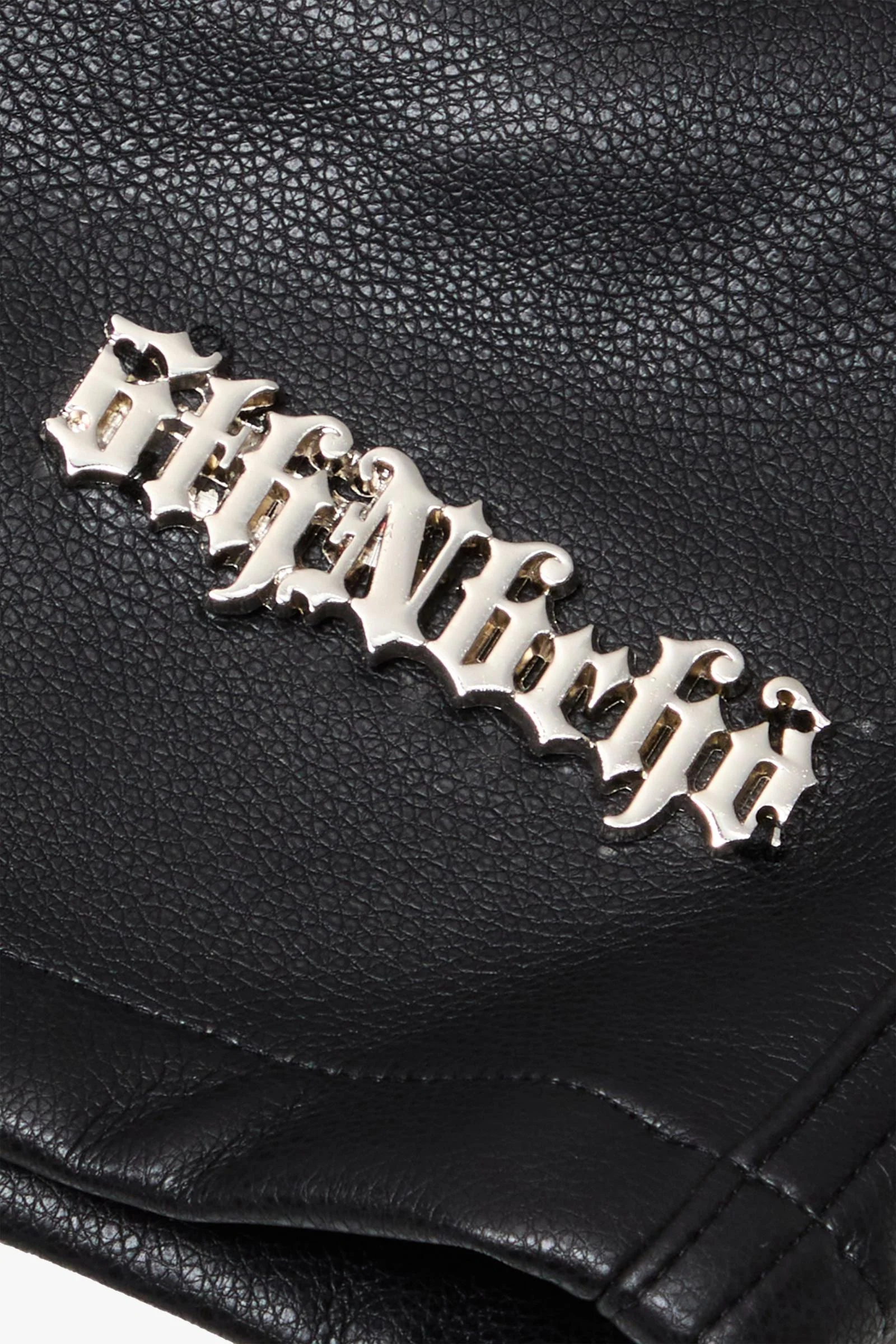 6Th Nbrhd Metal Shorts - Faux Leather Black - Image 10