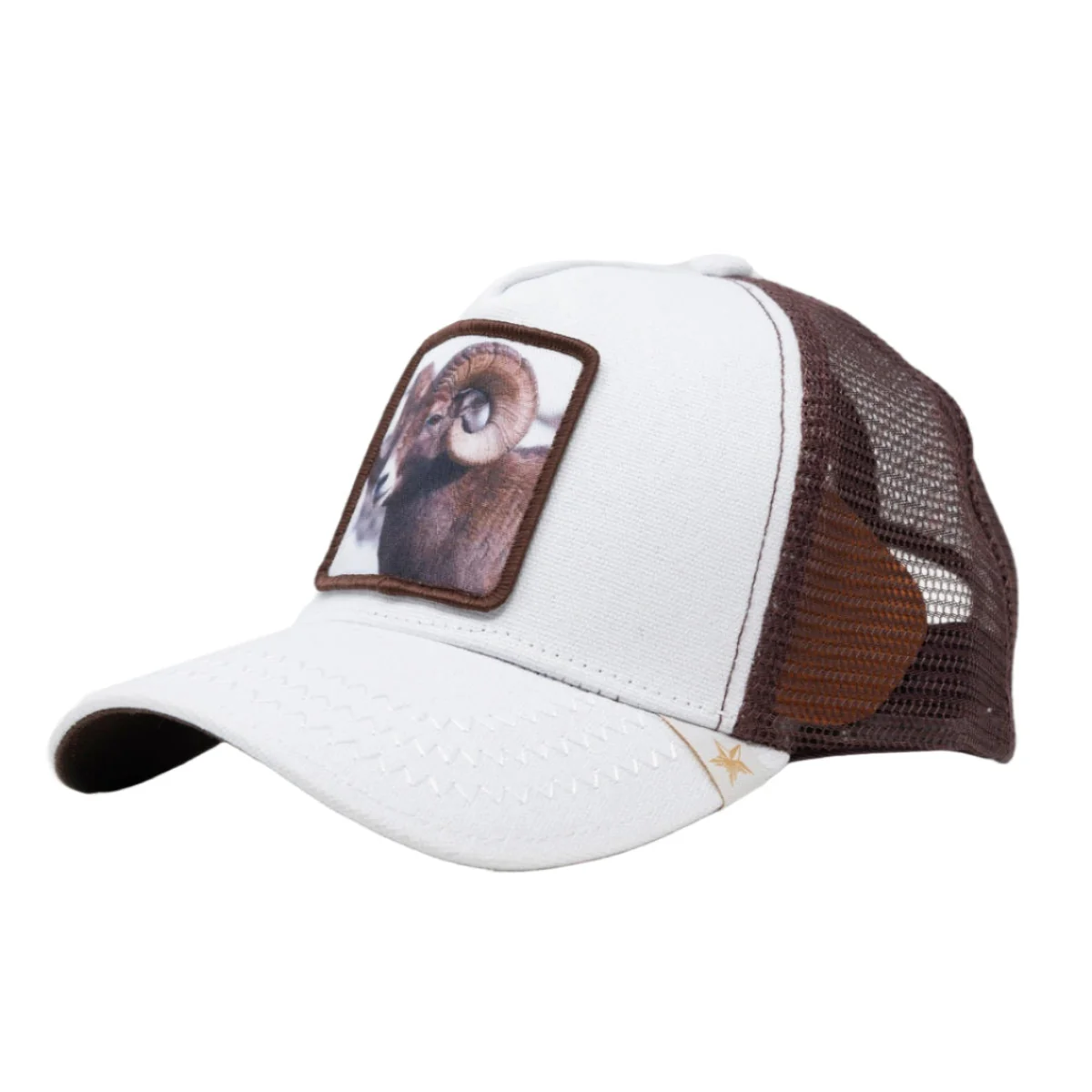 Gold Star Hat Ram Trucker Hat - Image 3