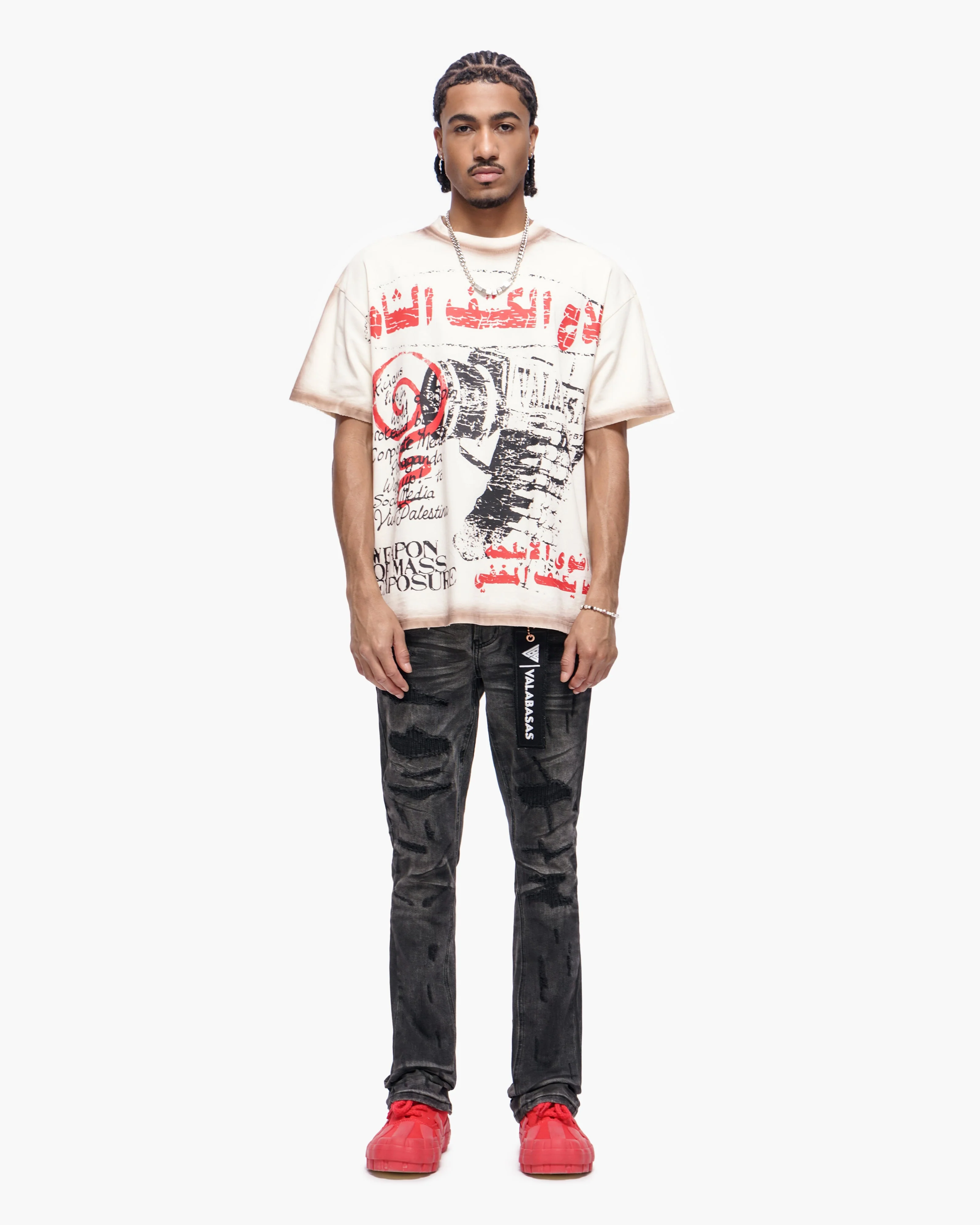 Valabasas Graft Jeans Stacked - Grey Washed - Image 10