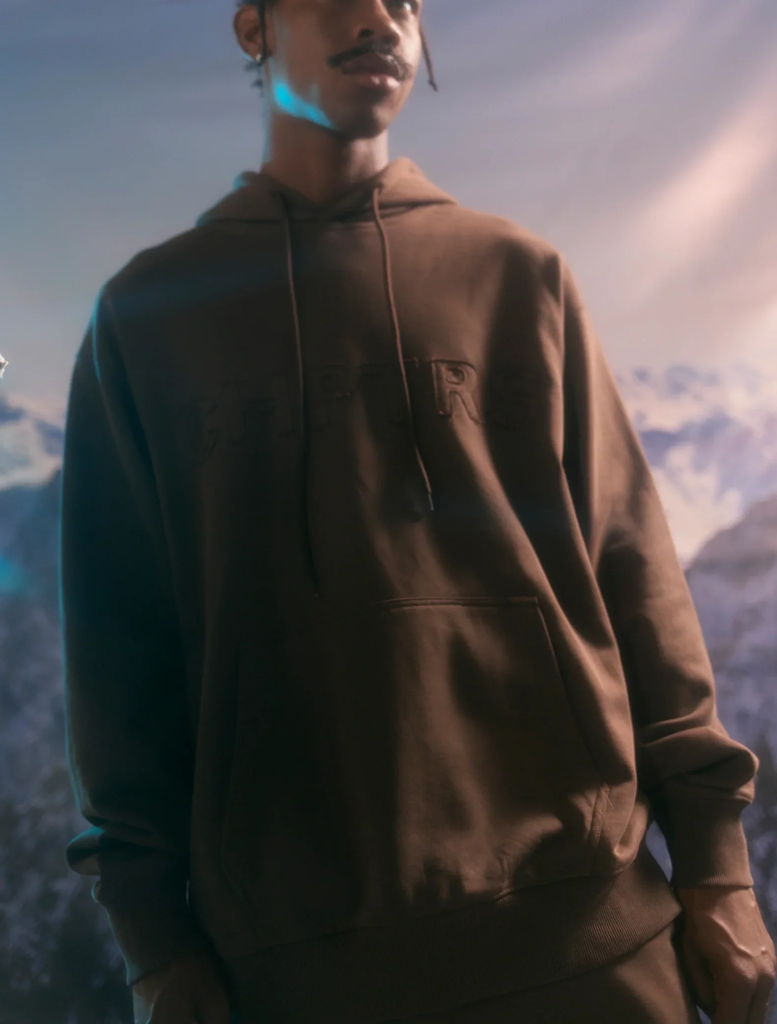 Silnt Chptrs Grit Hoodie - Long-Length Brown - Image 13