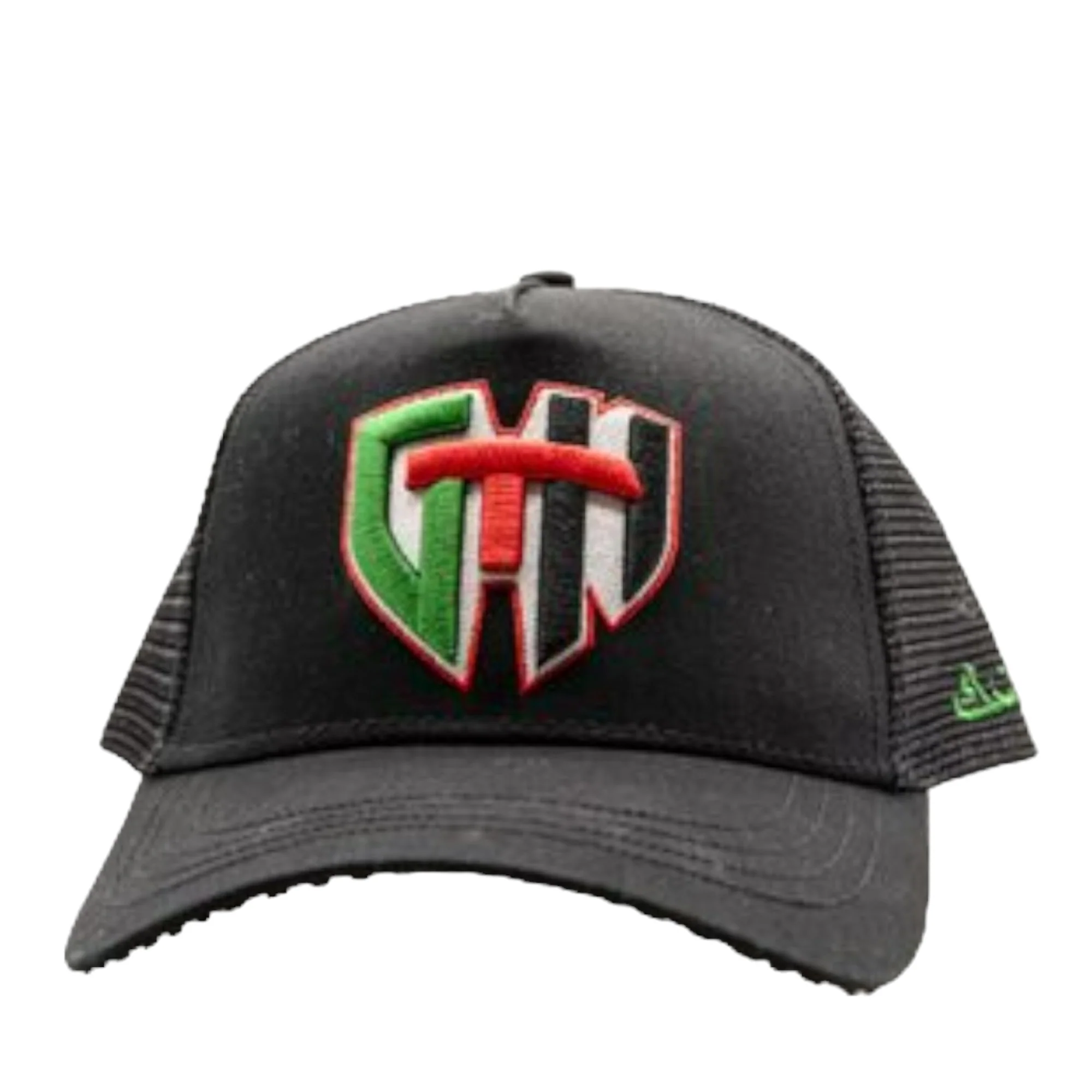 Gth Arabian Text (Grb) Trucker Hat - Embroidered Black - Image 5