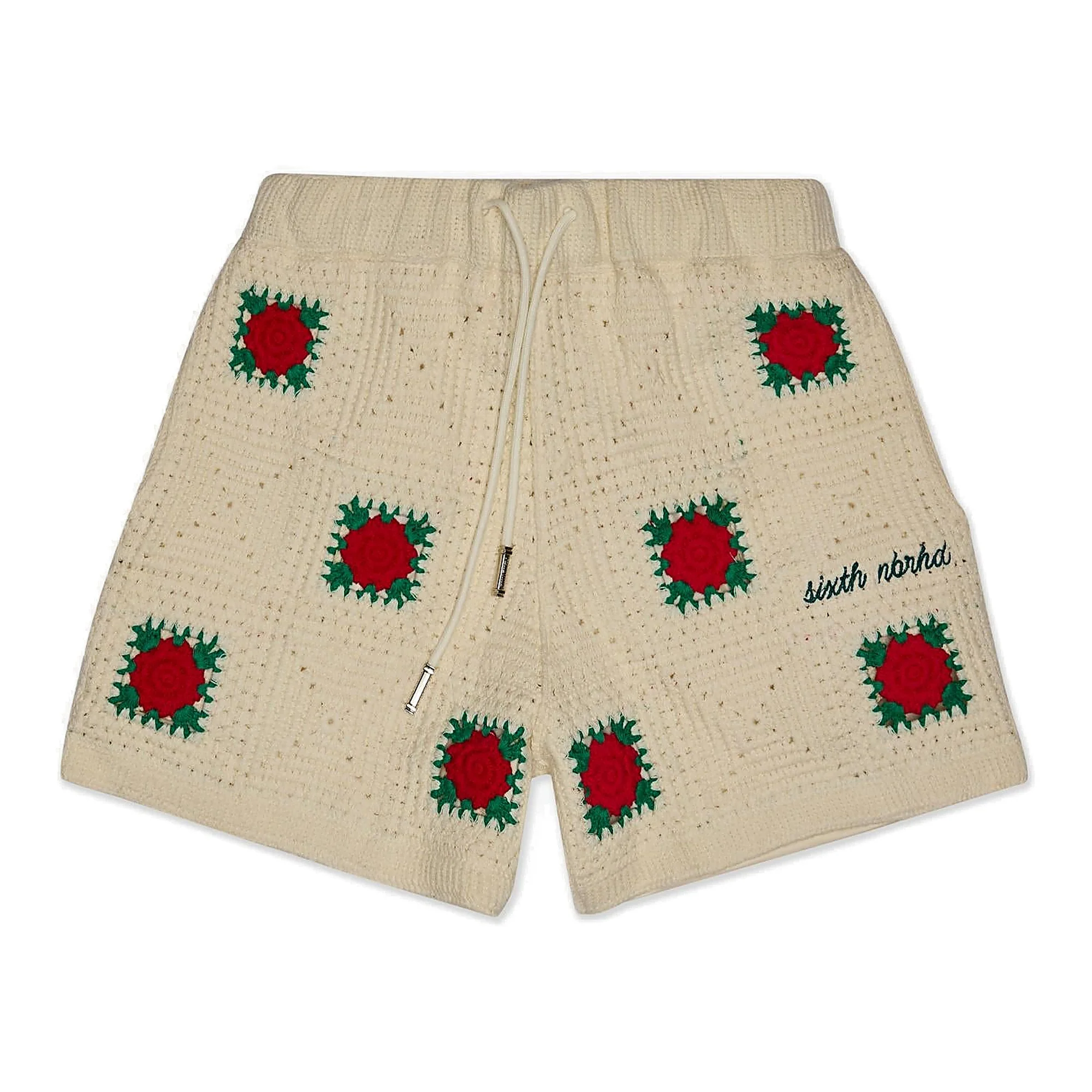 6Th Nbrhd Handmade Men's Shorts Cream - Green