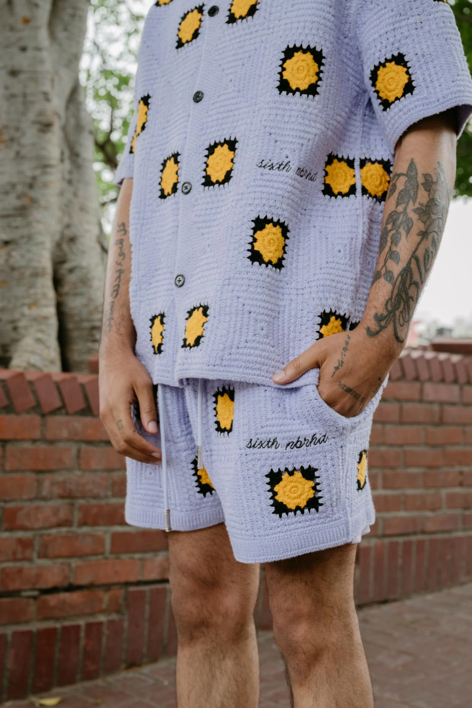 6Th Nbrhd Handmade Men's Shorts Purple - Image 3