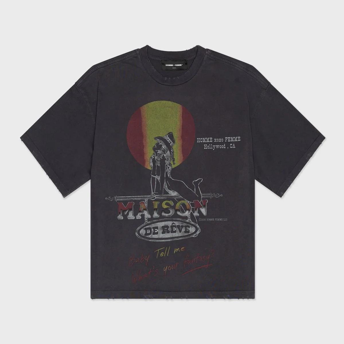 Homme+Femme Dream House T-Shirt - Graphic Black - Image 2