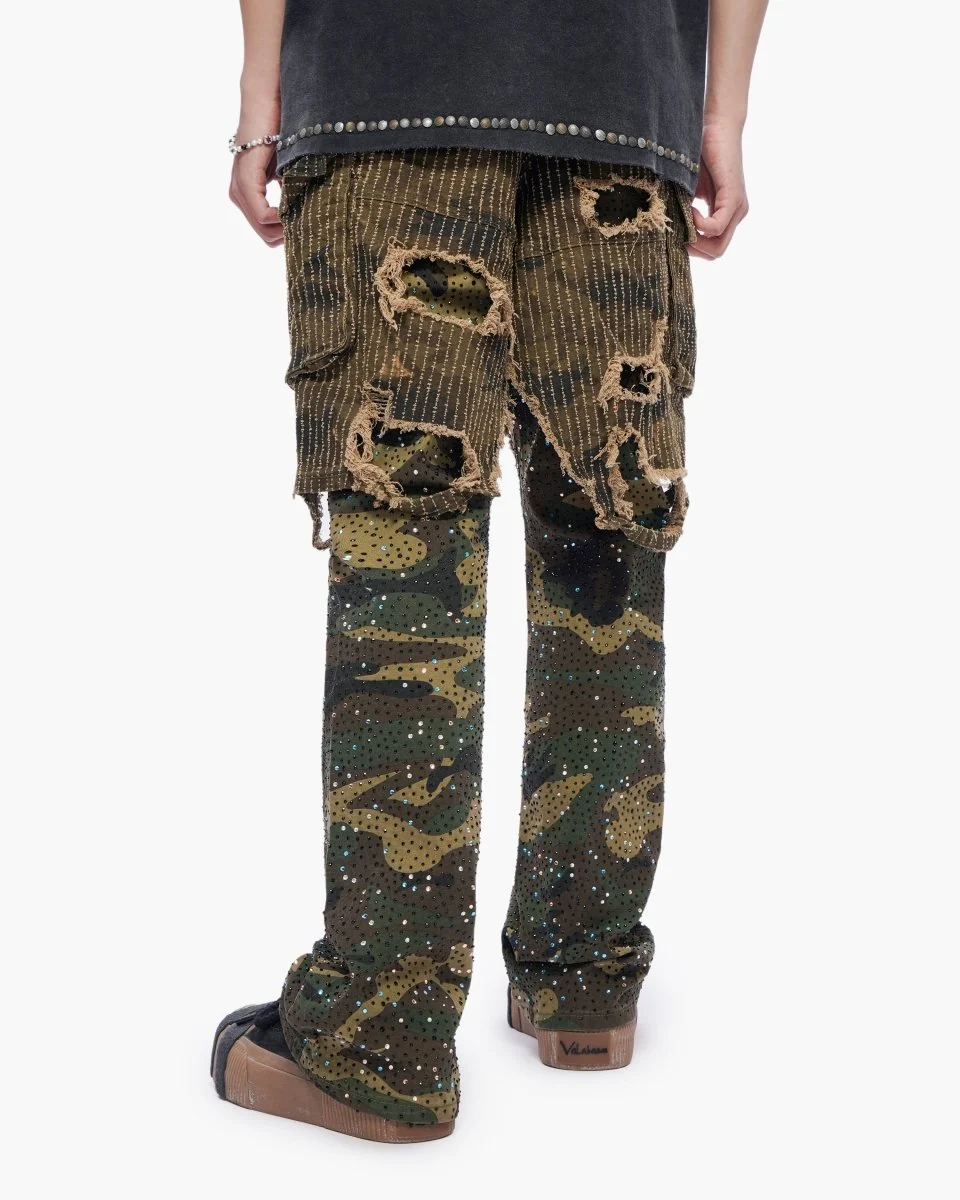 Valabasas Foliage Jeans - Distressed Dark Foilage Camo - Image 10