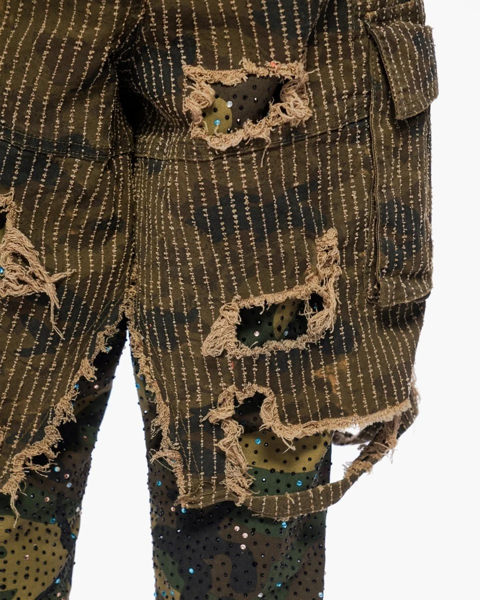 Valabasas Foliage Jeans - Distressed Dark Foilage Camo - Image 7