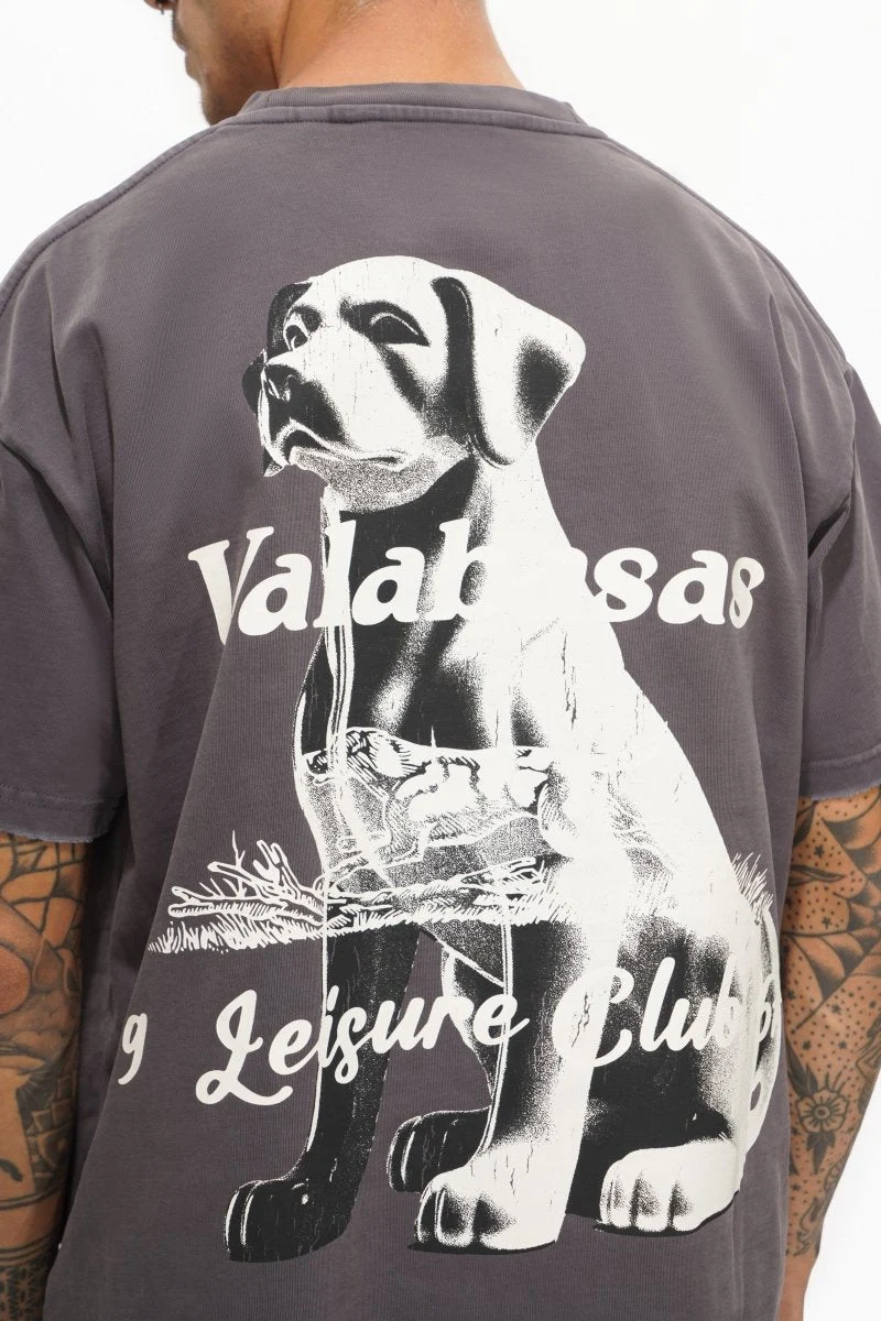 Valabasas Hound Tee T-Shirt Grey - Image 5
