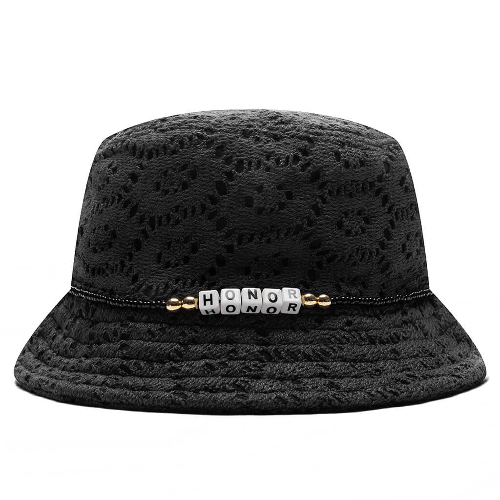 Honor The Gift Friendship Crochet Bucket Hat Black
