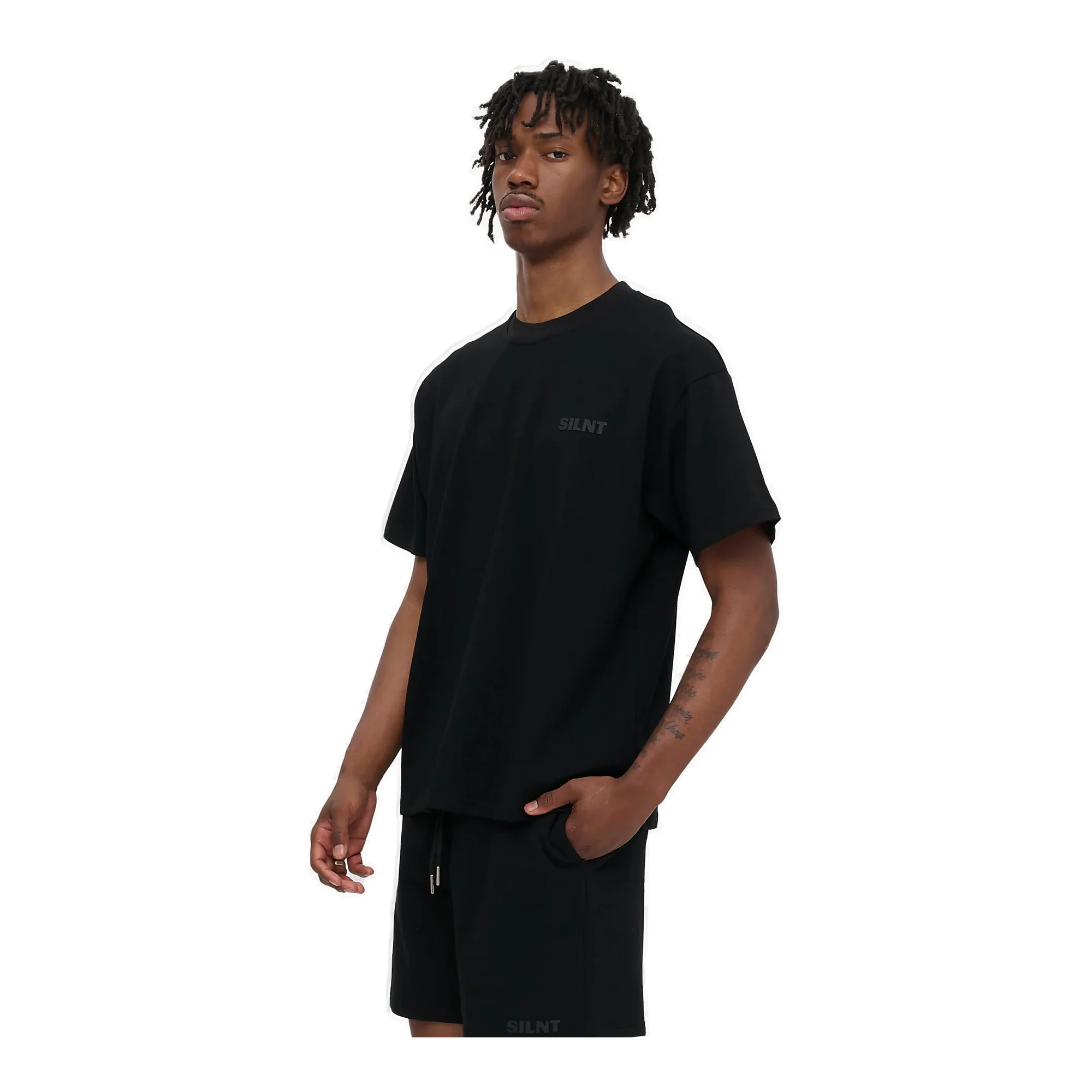 Silnt Chptrs Hush Tee - Relaxed Fit Black