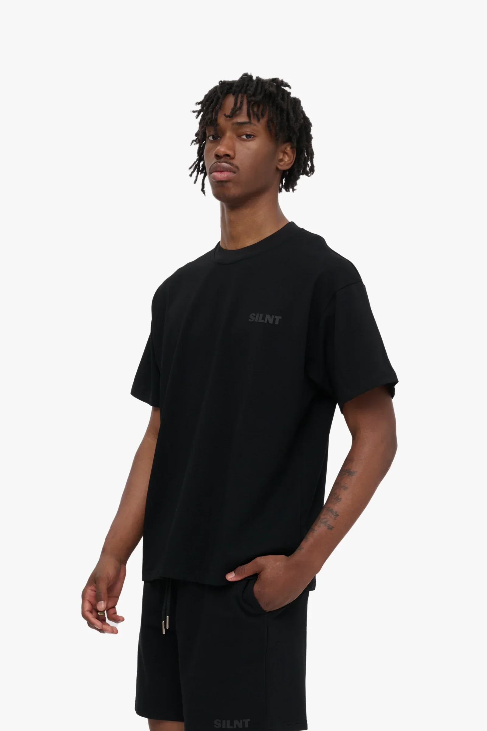Silnt Chptrs Hush Tee - Relaxed Fit Black - Image 2