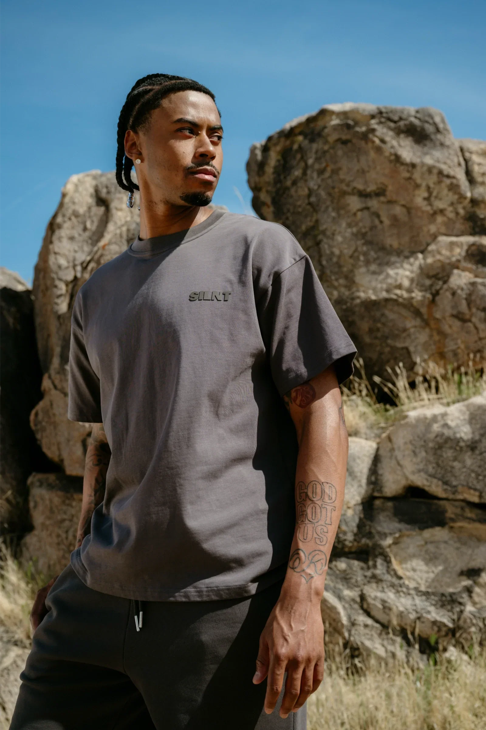 Silnt Chptrs Hush Tee - Minimal Branding Grey - Image 10