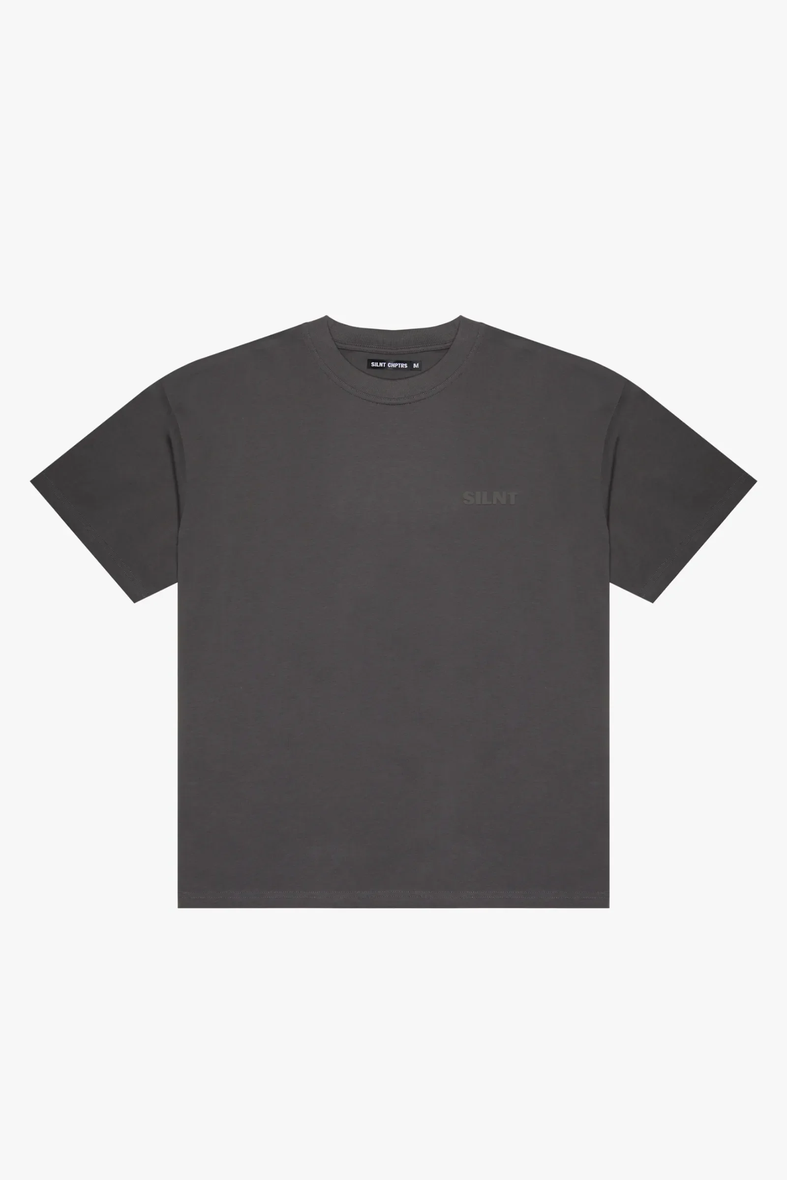 Silnt Chptrs Hush Tee - Minimal Branding Grey - Image 4