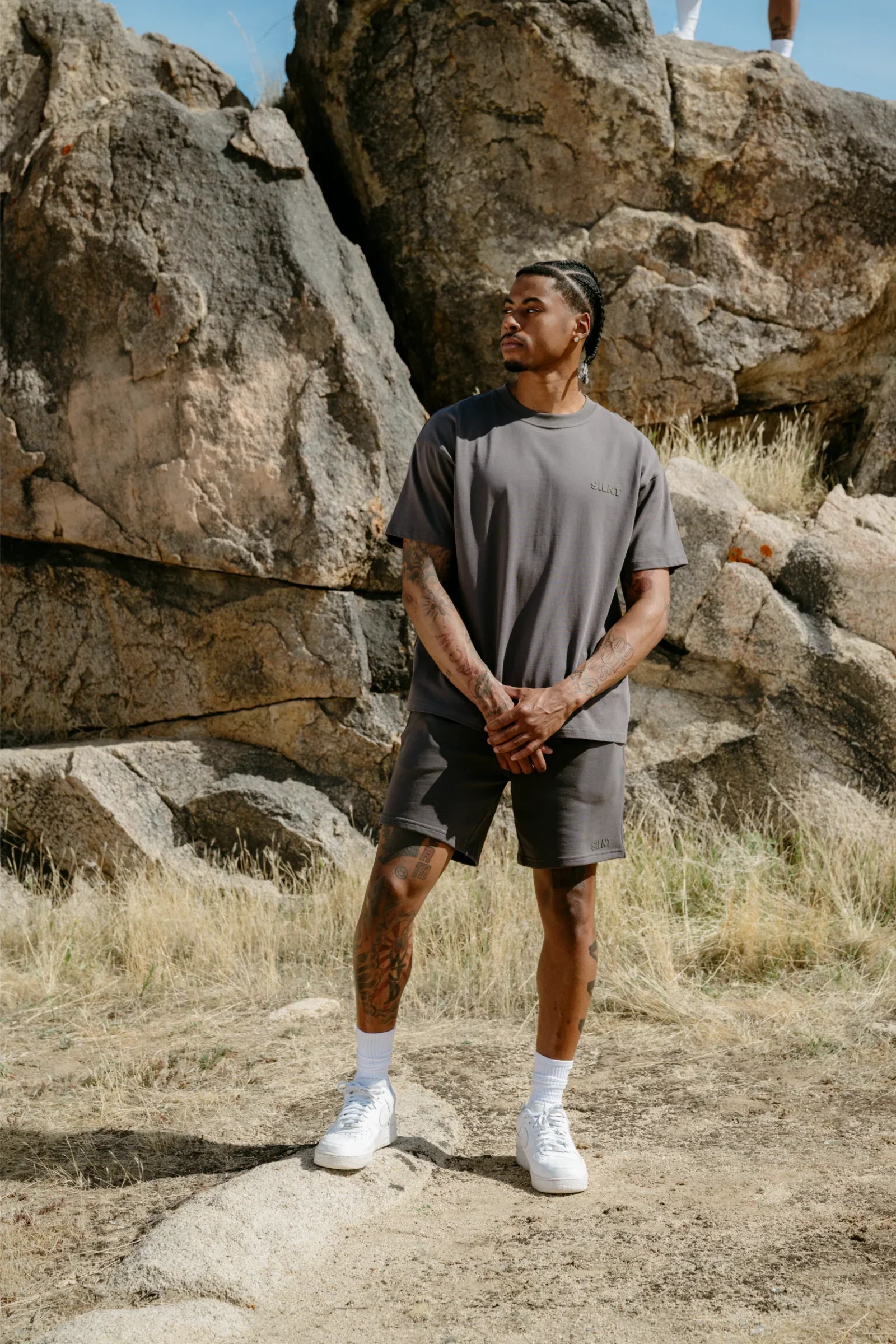 Silnt Chptrs Hush Tee - Minimal Branding Grey - Image 8
