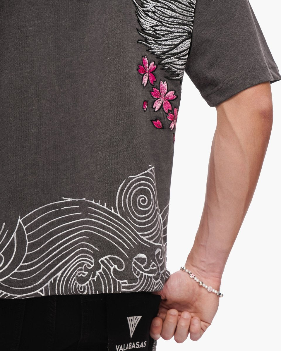 Valabasas Ikari Tee - Faded Graphic Washed Black - Image 4