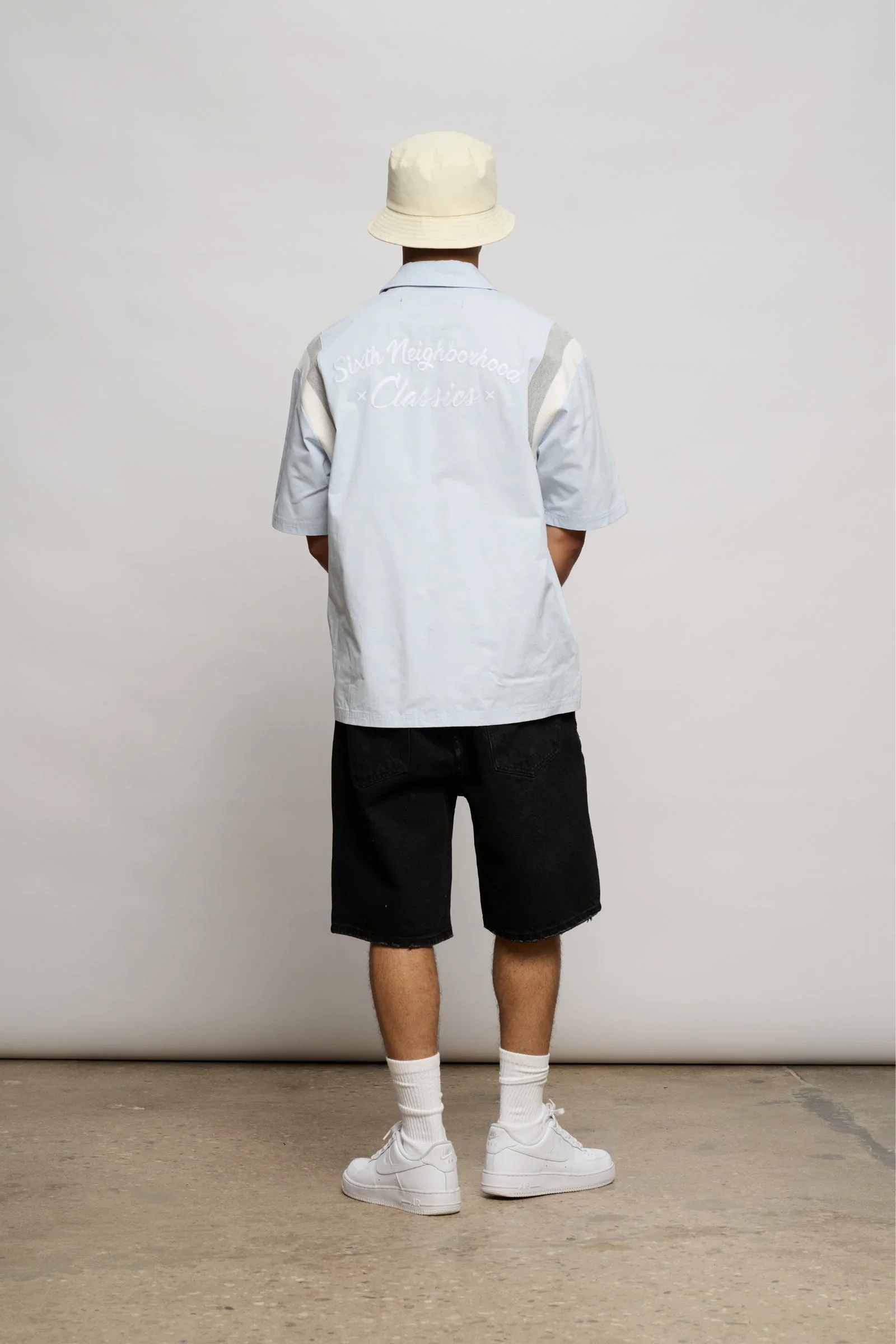 6Th Nbrhd Curved Panel Shirt - Boxy Fit Blue - Image 15