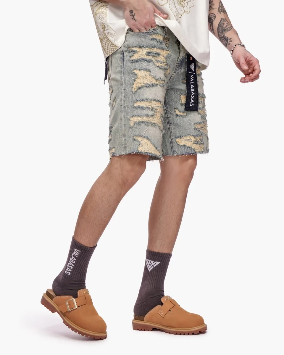 Valabasas Incise Shorts - Distressed Vintage Wash - Image 2