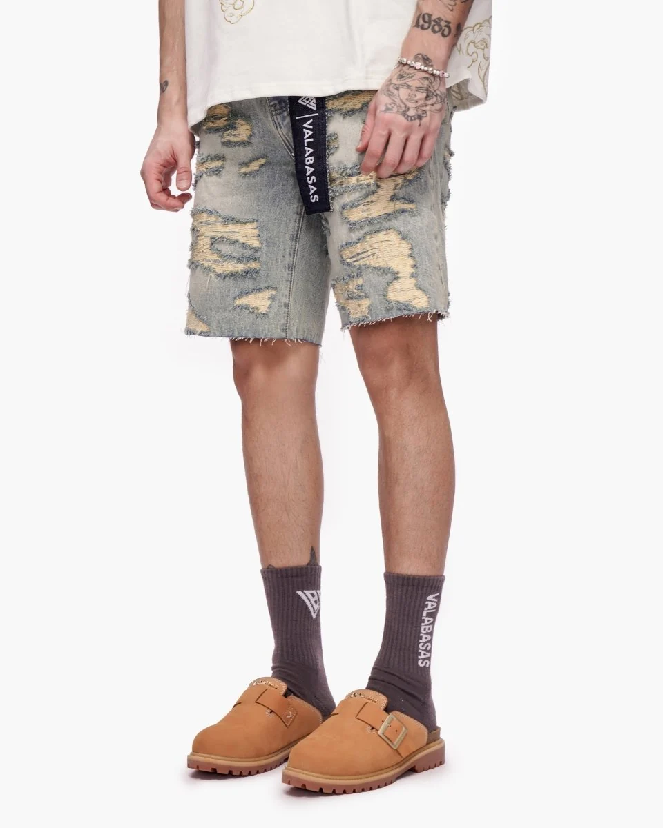 Valabasas Incise Shorts - Distressed Vintage Wash - Image 9