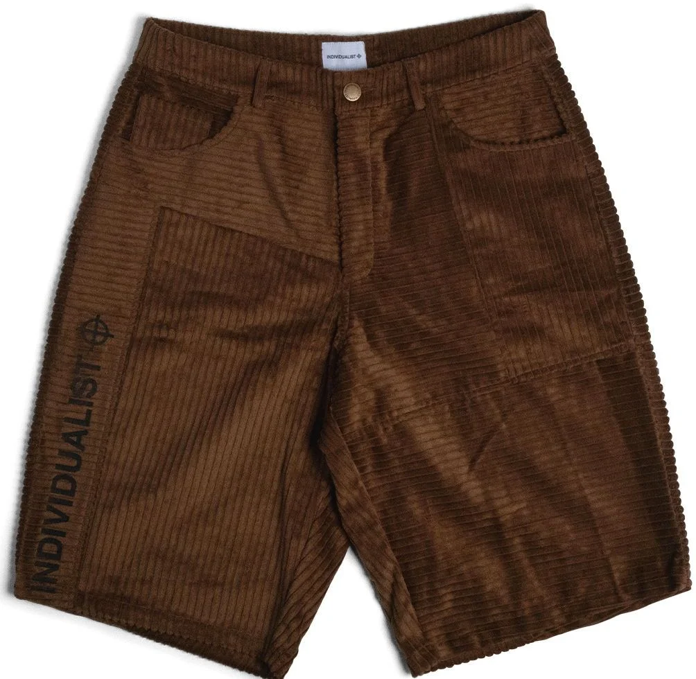Indvlst Logo Shorts - Paneled Chocolate