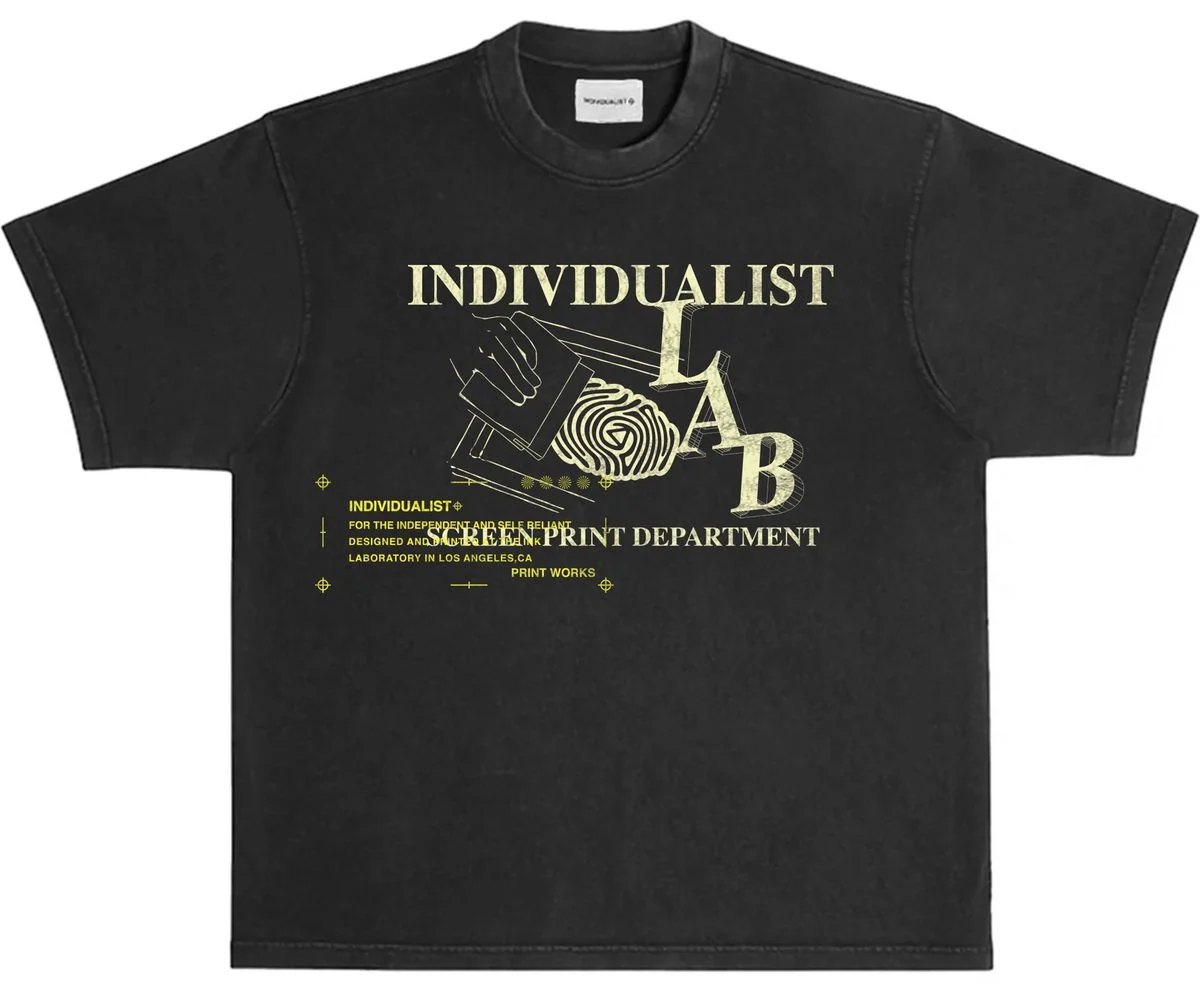 Indvlst Lab Tee - Graphic Vinblk - Image 2