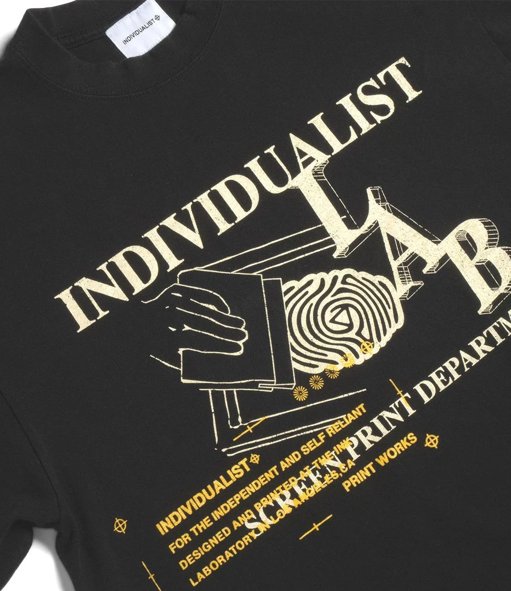 Indvlst Lab Tee - Graphic Vinblk - Image 3