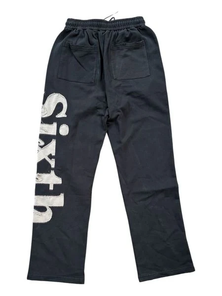 6th Nbrhd Script Sweatpants - Graphic Black - Image 3
