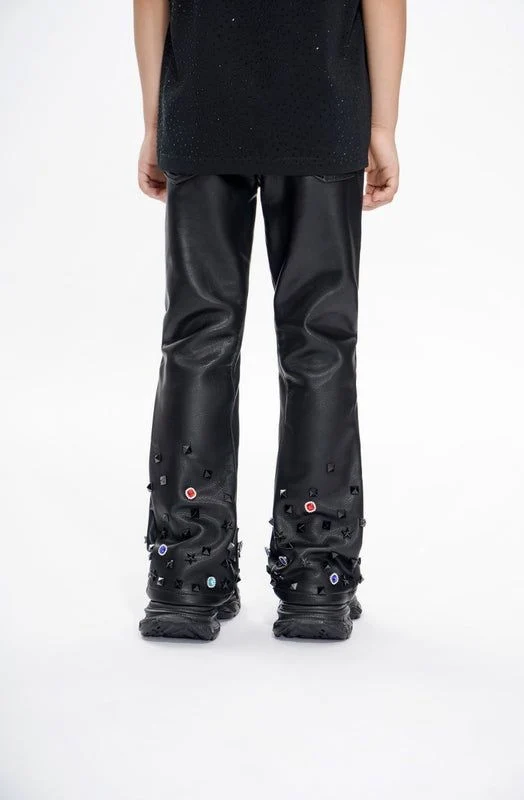 Valabasas Ion Kids Leather Stacked Jeans - Durable - Image 9