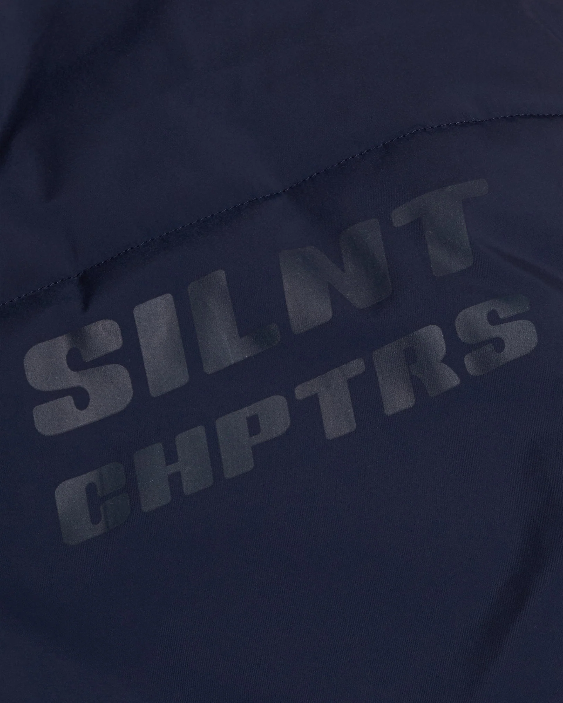 Silnt Chptrs Irregular Puffer Jacket - Off-Center Zip Navy - Image 6