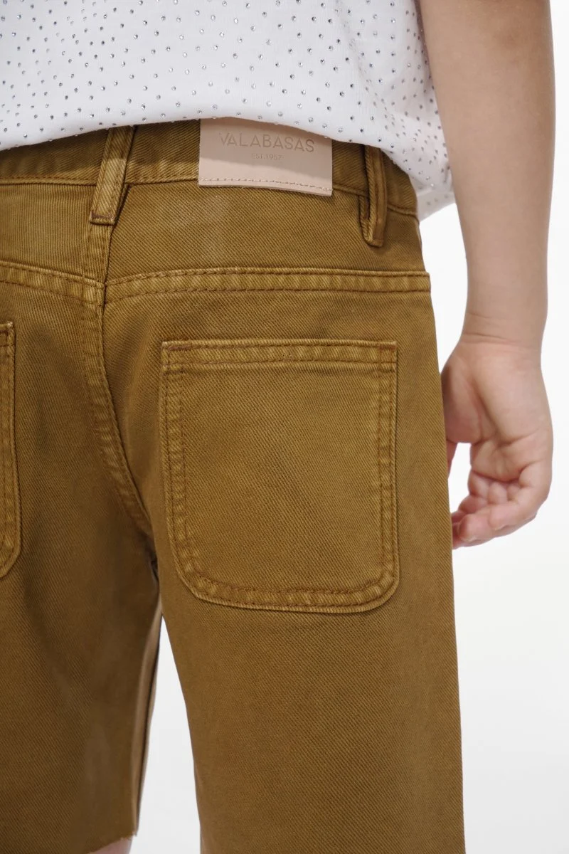Valabasas Raw Hem Kids Shorts - Waxed Denim - Image 4