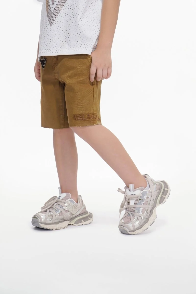 Valabasas Raw Hem Kids Shorts - Waxed Denim - Image 8