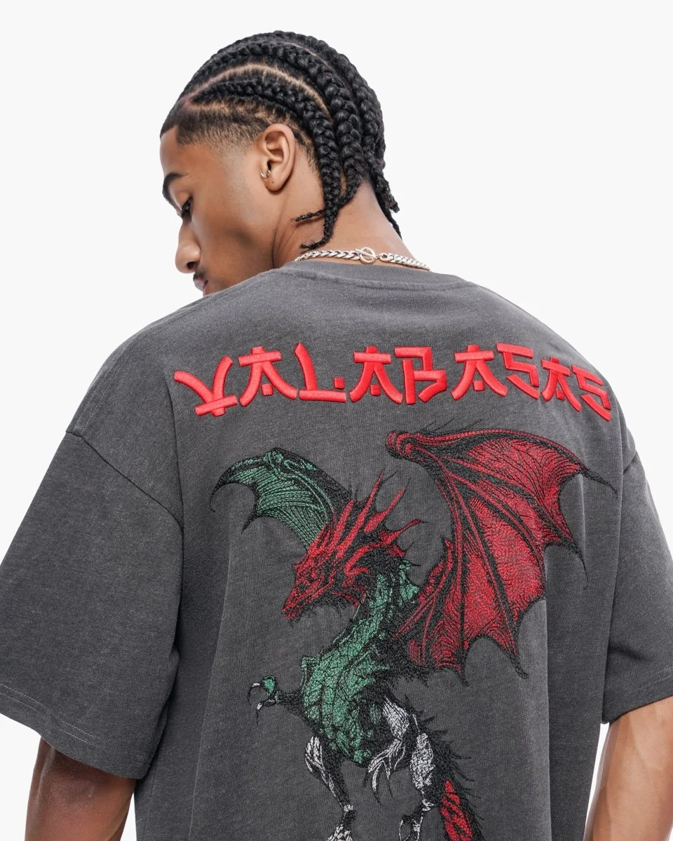 Valabasas Kaen Tee - Embroidered Dark Grey - Image 2