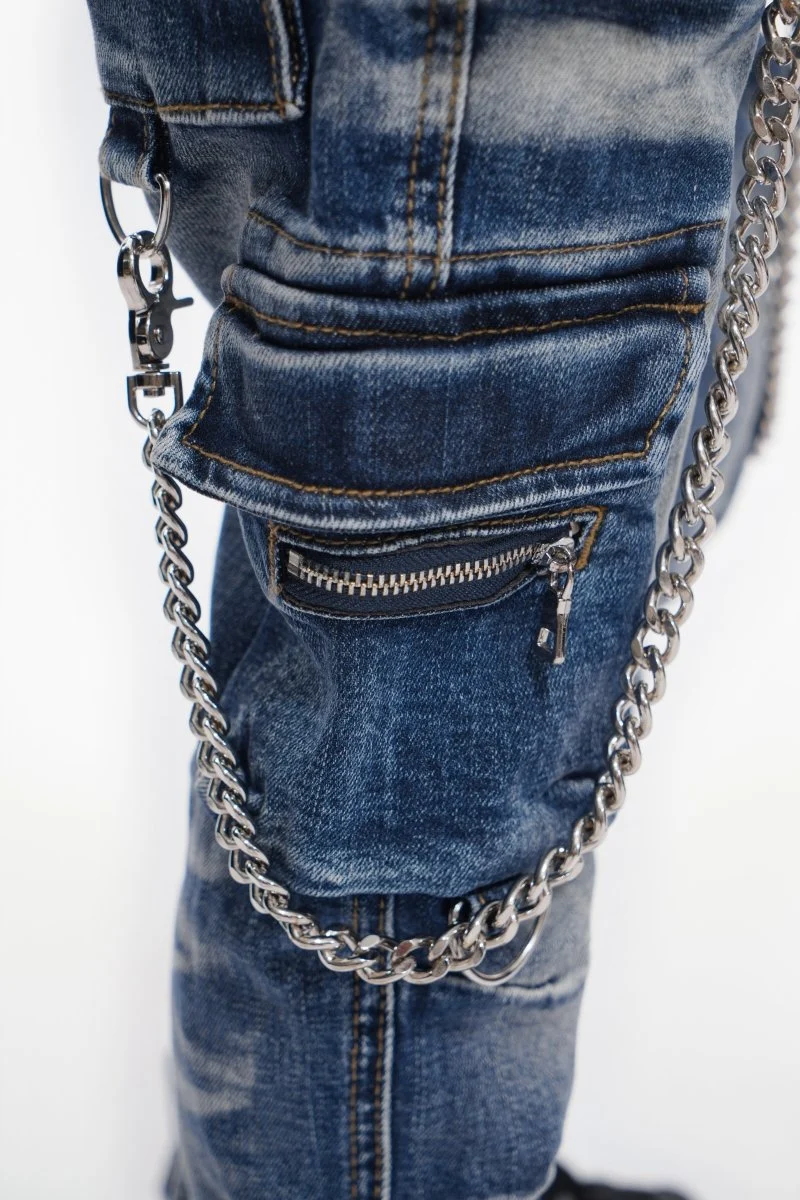Valabasas Cargo Youth Jeans - Skinny Fit Light Wash - Image 6