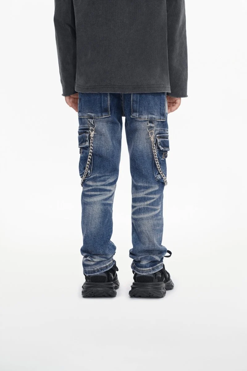 Valabasas Cargo Youth Jeans - Skinny Fit Light Wash - Image 7