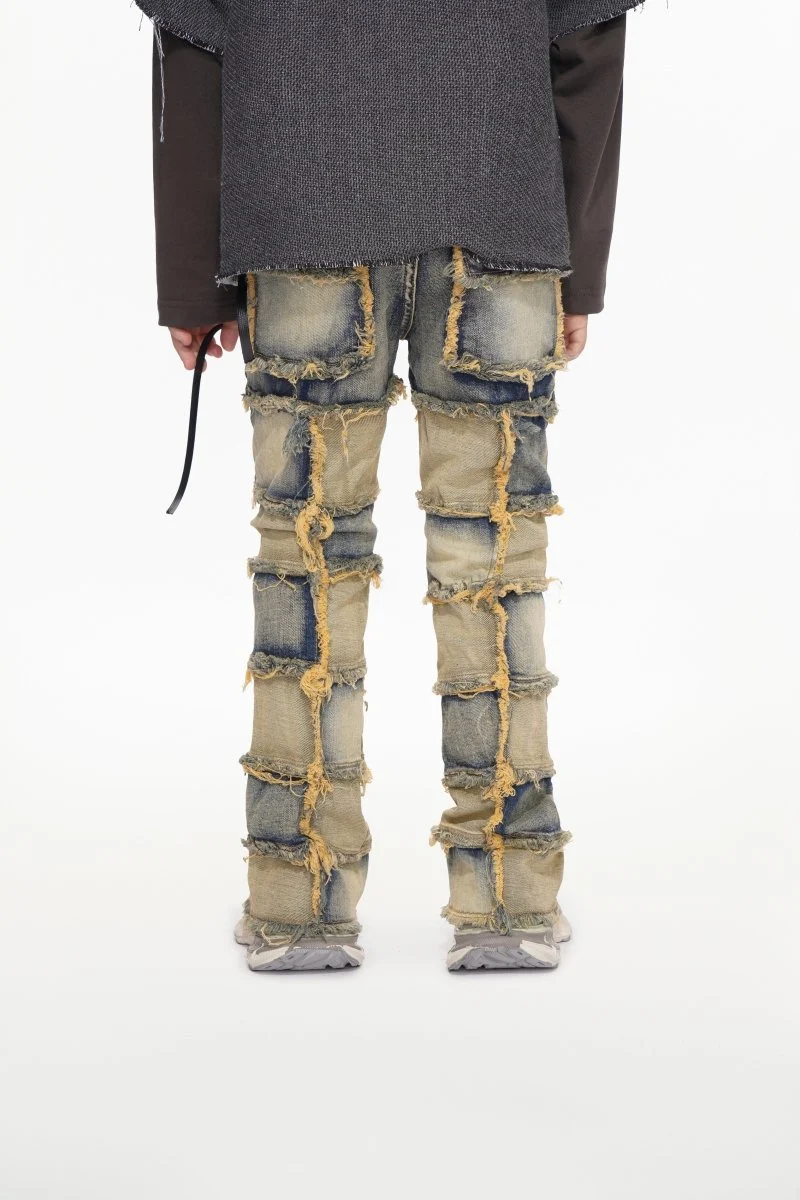 Valabasas Patchwork Youth Jeans - Stacked Fit Dirty Vintage Wash - Image 9