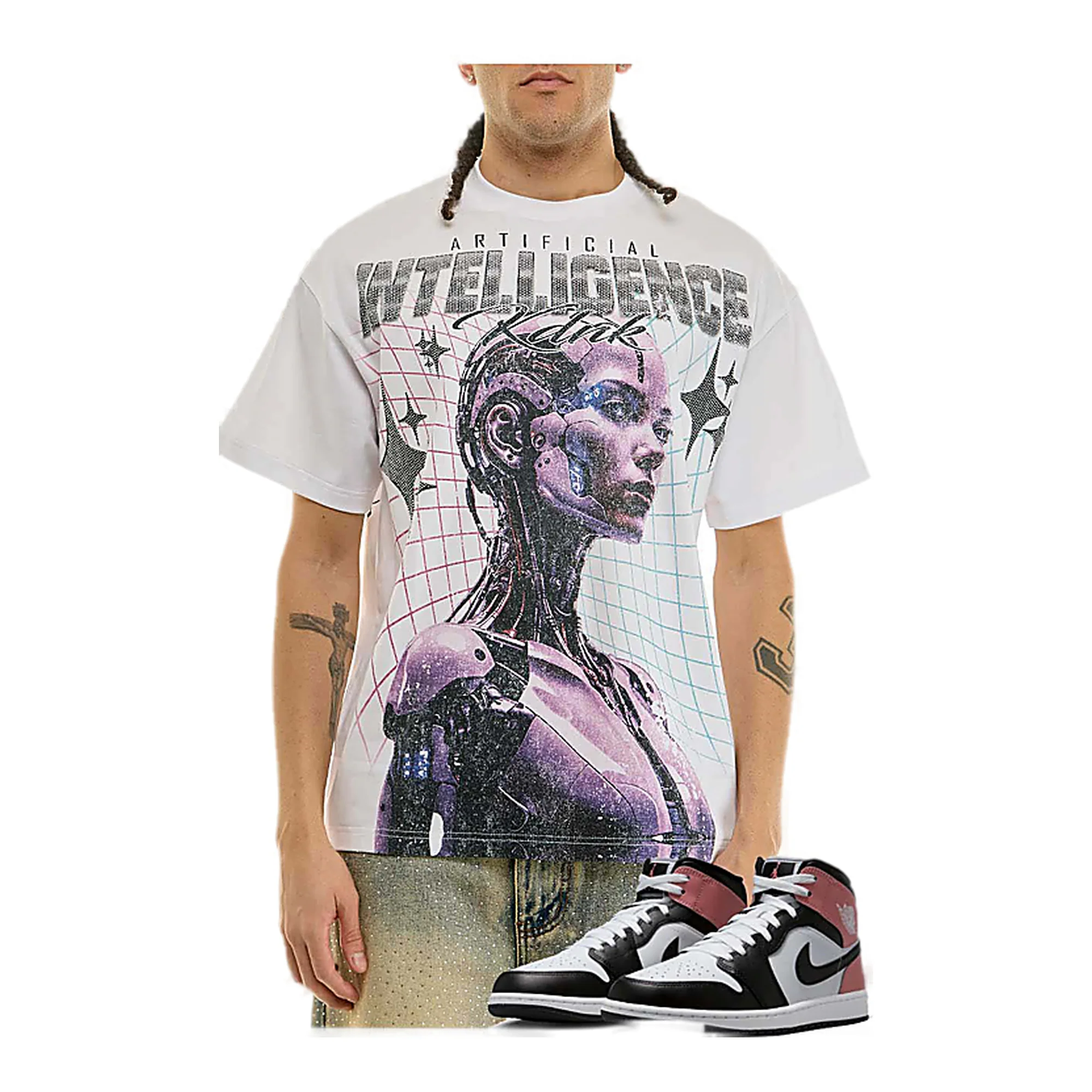 Kdnk AI T-Shirt - Graphic White