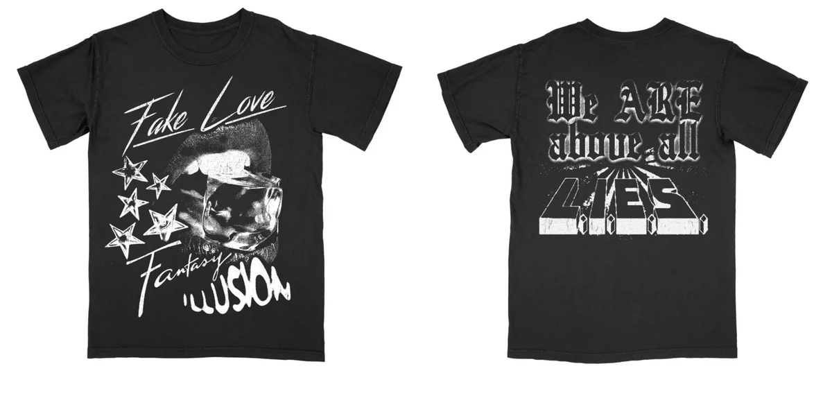 Kofl Lies Tee - Distressed Graphic Off Black - Image 4