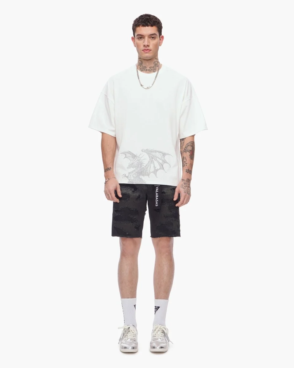 Valabasas Silver Dragon T-Shirt - Drop Shoulder - Image 10