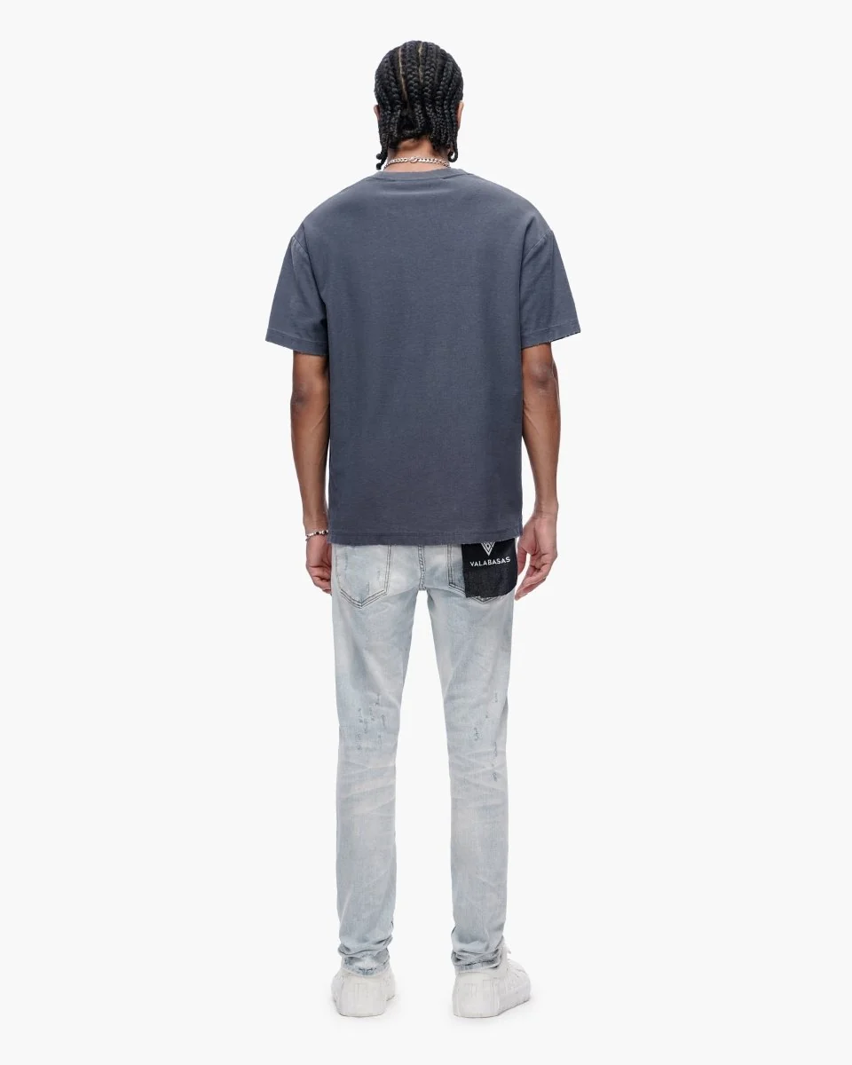 Valabasas Distressed Skinny Jeans - Light Wash - Image 10