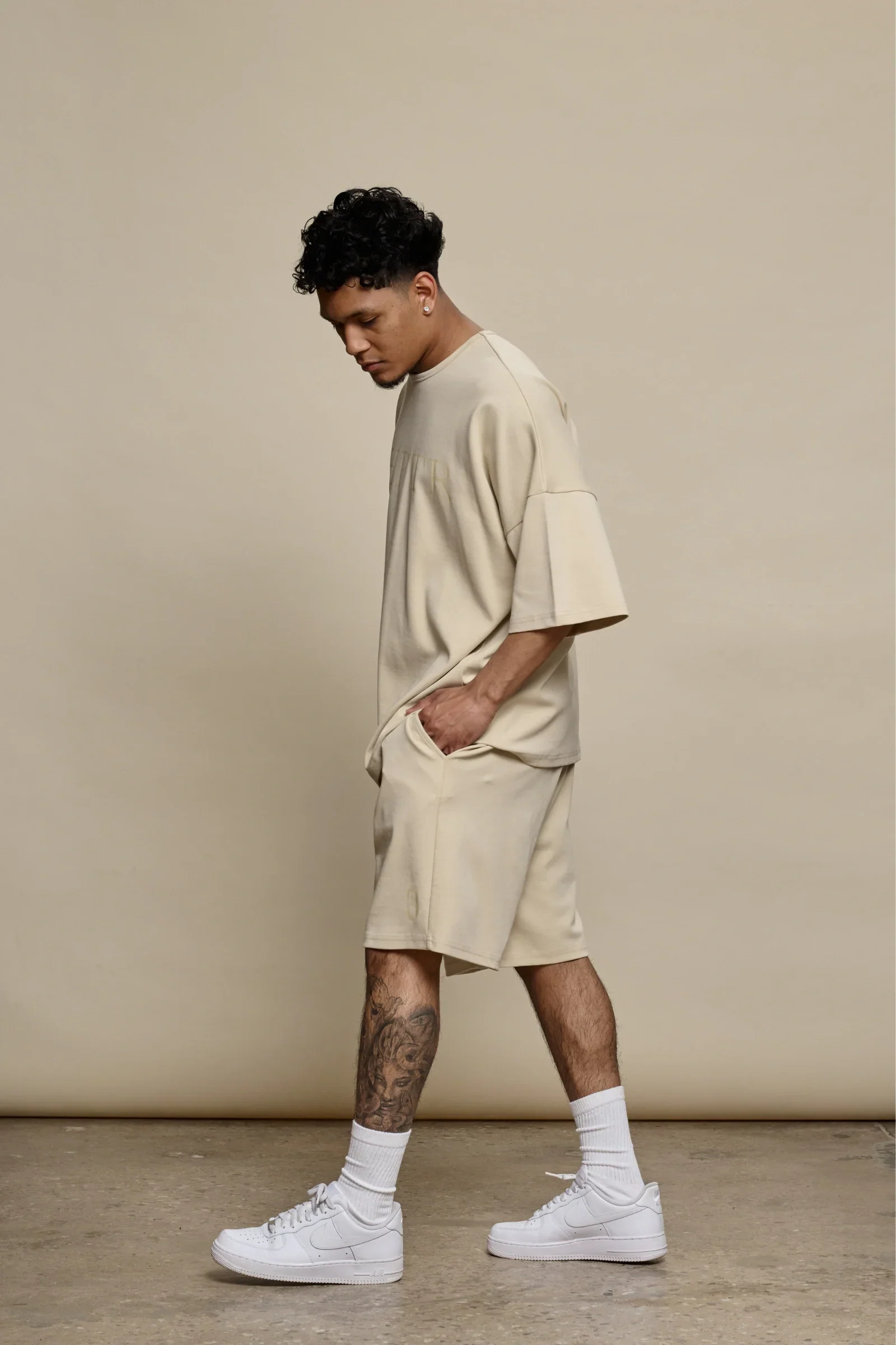 Silnt Chptrs Legacy Tee - Oversized Khaki - Image 4