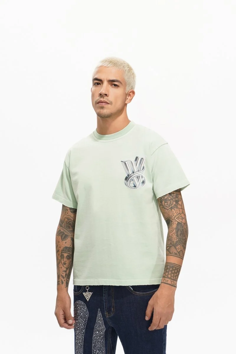 Valabasas Legacy Tee - Breathable Cotton Fabric Mint - Image 9