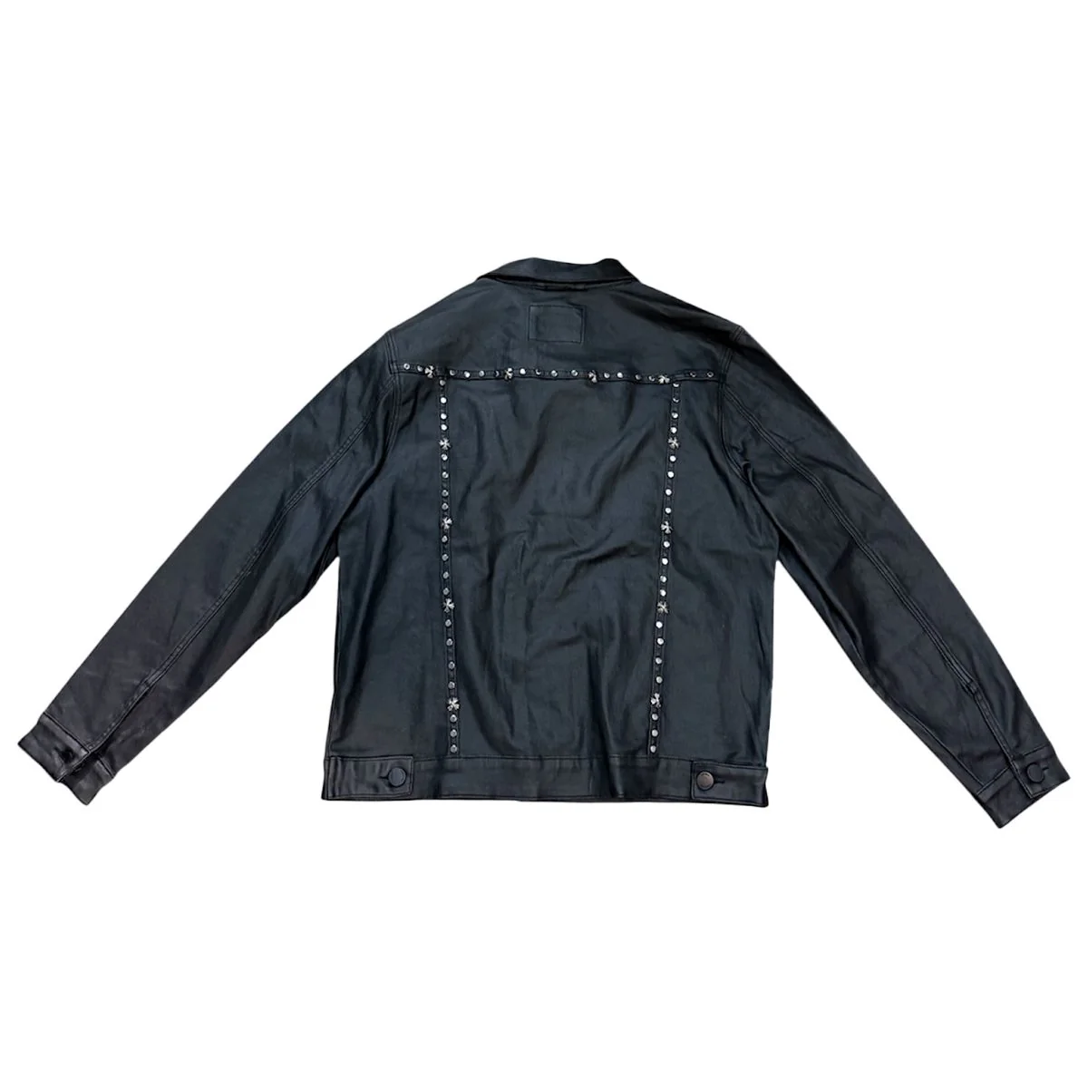 Waimea Studded Trucker Jacket - Structured Fit Jet Black - Image 4