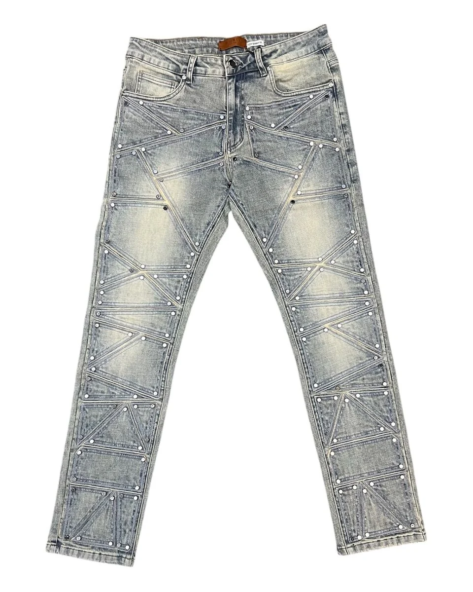 Waimea Geometric Jeans - Slim Fit Dirty Vintage - Image 5