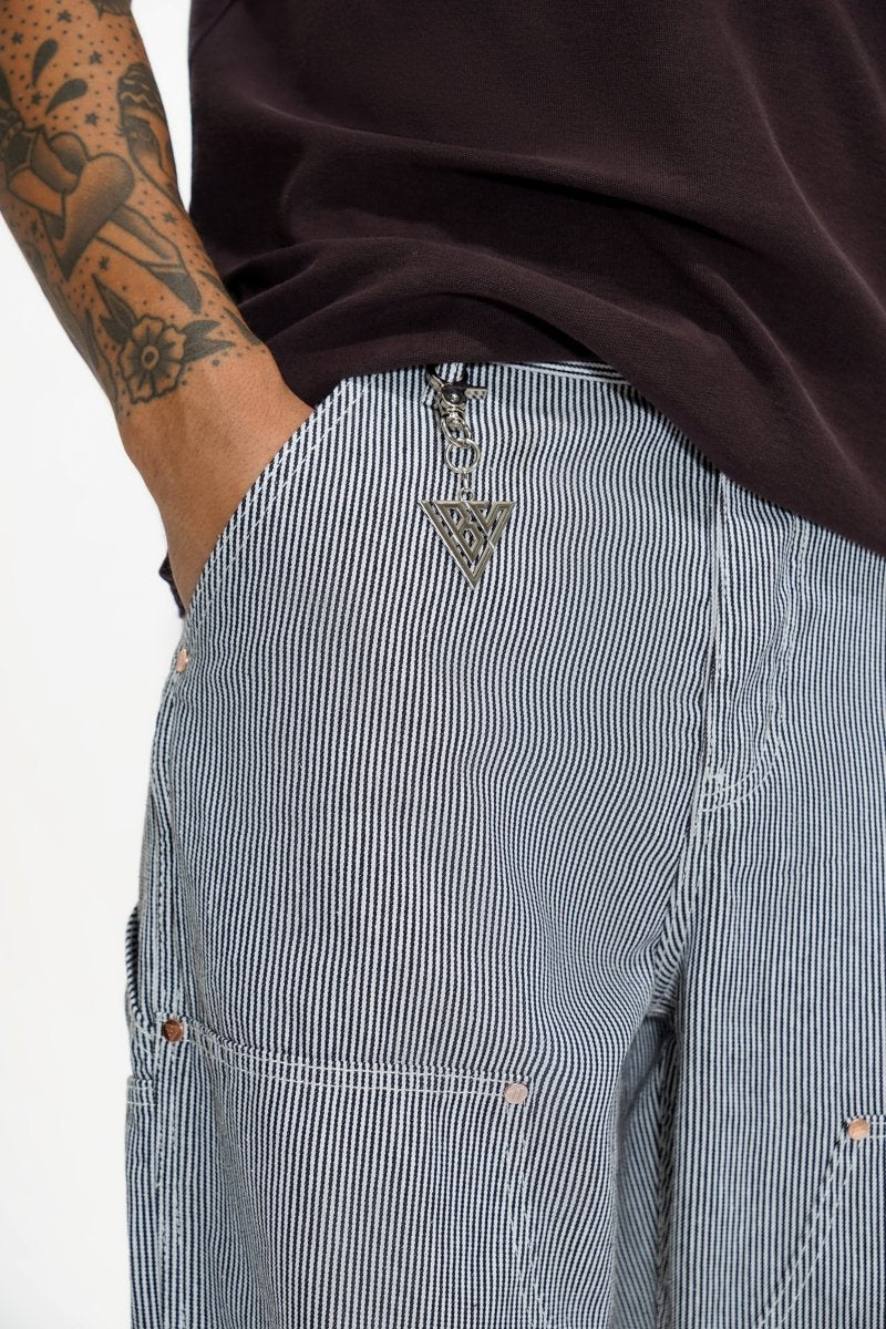 Valabasas Stripe Jeans - Panel Construction Grey - Image 4